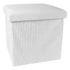 Opbergbox teddy rib vierkant - wit - 38x38x38 cm