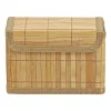 Opbergmand met deksel - bamboe - 14x20x10 cm