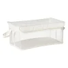 Opbergmand met handvatten - wit - 25x44x20 cm