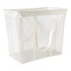Opbergmand met handvatten - wit - 53x46x33 cm