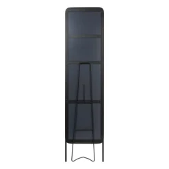 Passpiegel metaal - zwart - 132x37.5x46 cm