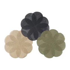 Placemat 3D bloem - bruin - ø38 cm