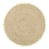 Placemat pompom - groen - ø38 cm