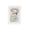 Poster abstract 2 - beige/zwart - 13x18 cm