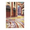Poster Milaan - multikleur - 21x30 cm