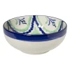 Schaal flor - groen/blauw - ø25 cm