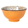 Schaaltje Alise klein - oranje/groen - ø9x4.6 cm