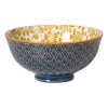 Schaaltje Anouk middel - blauw/geel - ø12x5.8 cm