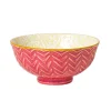 Schaaltje Lilly middel - geel/roze - ø12.3x5.8 cm