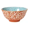 Schaaltje Moana groot - blauw/oranje - ø15.8x7.3 cm