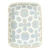 Schaaltje Nori rechthoekig - lichtblauw/wit - 2x10x7.5 cm