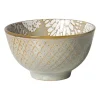 Schaaltje Nori rond - blauw/geel - ø10.5x5.8 cm