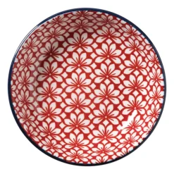 Schoteltje Amily - donkerblauw/rood - ø9.7x2 cm