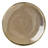 Schoteltje met gouden rand - grijs - ø9 cm