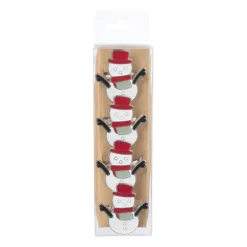 Servetring sneeuwpop - set van 4 - ø5 cm