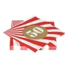 Servetten 50 jaar - rood - set van 20