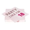 Servetten 18 jaar - roze - set van 20