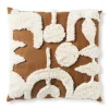 Sierkussen abstract - bruin - 45x45 cm