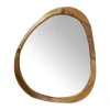 Spiegel organic driehoek - acaciahout - 78x67 cm