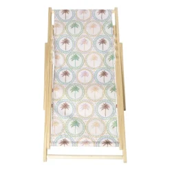 Strandstoel palmbomen - multikleur - 92x82x58 cm