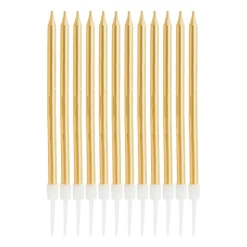 Taartkaarsjes - goud - set van 12