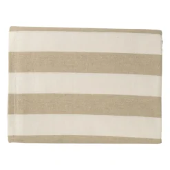 Tafelkleed gestreept - wit/beige - 140x240 cm
