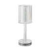 Tafellamp kristal - multikleur - 8.5x8.5x24.5 cm