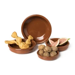 Tapas schaaltje klei - bruin - ⌀12 cm