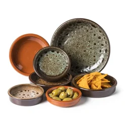 Tapas schaaltje klei - bruin - ⌀14 cm