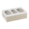 Theedoos organisch - 6 vakken - 26x16x7 cm