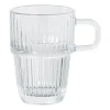 Theeglas ribbel met oor hoog - 315 ml
