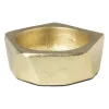 Theelichthouder achthoek - goud - ø5.5x2 cm