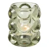 Theelichthouder bubbels - groen - ø8.5x9 cm