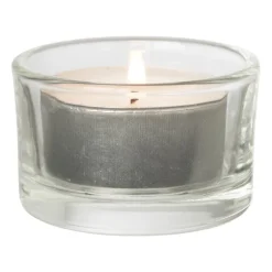 Theelichthouder helder - transparant - ø5x3.2 cm