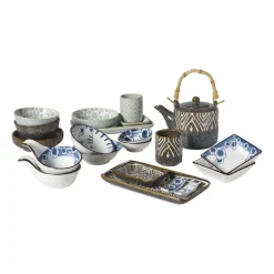 Theepot Nori - blauw/bruin - 600 ml
