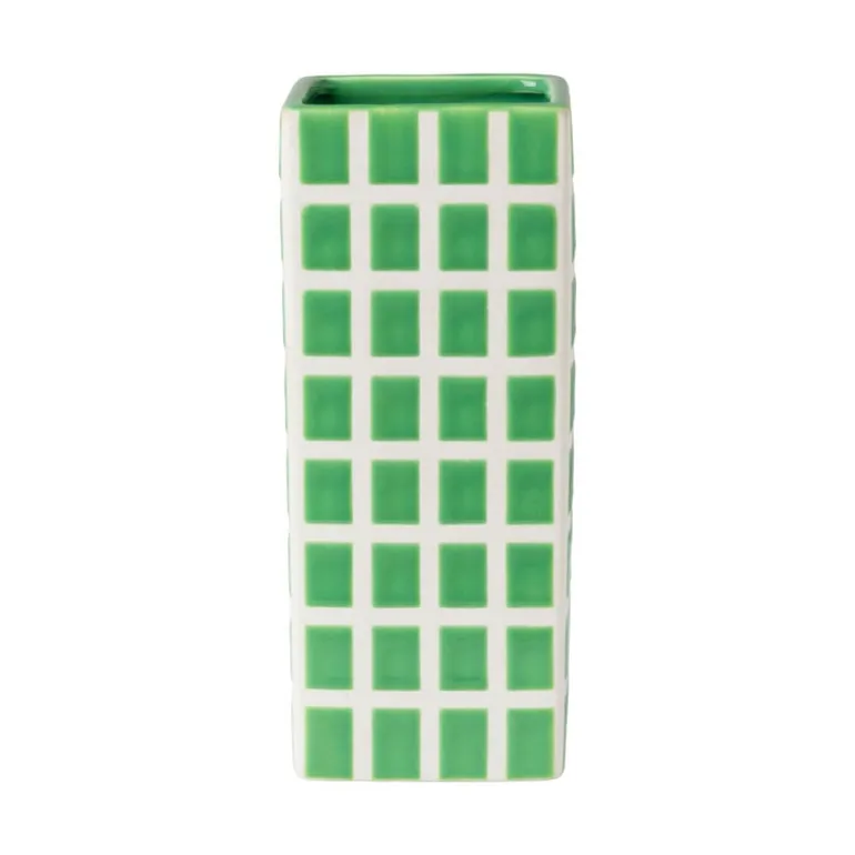 Vaas tegel groot - groen - 20x8x8 cm