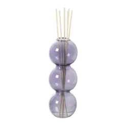 Vaas voor geurstokjes bollen - paars - ø6.5x16.5 cm