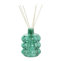 Vaas voor geurstokjes bubbels - groen - ø8.5x11.5 cm