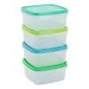 Vershoudbakjes van plastic - 0.9 liter - set van 4