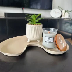 Vetplantje in pot - beige - ø8x15 cm