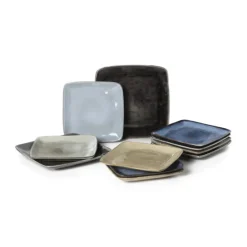 Vierkant bord Toscane - donkerblauw - 25x25 cm