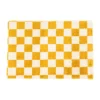 Vloerkleed checks - geel/wit - 60x90 cm