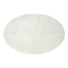 Vloerkleed fluffy ovaal - wit - 120x180 cm