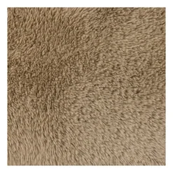 Vloerkleed fluffy rond - bruin - ø120 cm