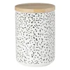Voorraadpot Kasitoo stip - zwart/wit - 600 ml