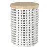 Voorraadpot Kasitoo streep - zwart/wit - 600 ml