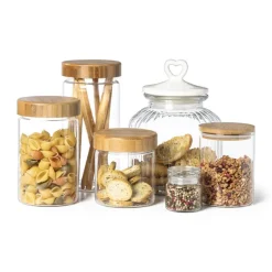 Voorraadpot met bamboe deksel - 600 ml