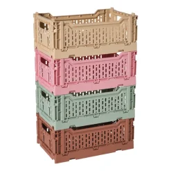 Vouwkrat groot - roze - 14.5x40x30 cm