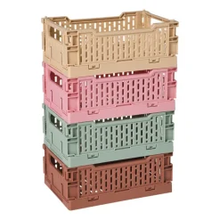 Vouwkrat klein - roze - 6x15x10 cm