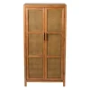 Webbing kast Bandung hoog - bruin - 140x70x40 cm